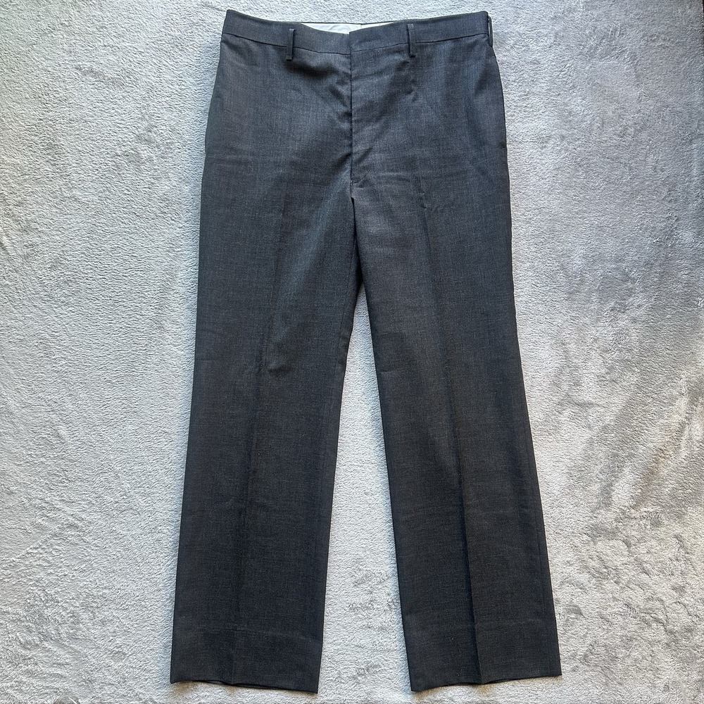 Sanyo Tokyo Men's Wool Blend Dress Pants 33x31 Gray‎ Japan Classic Fit READ